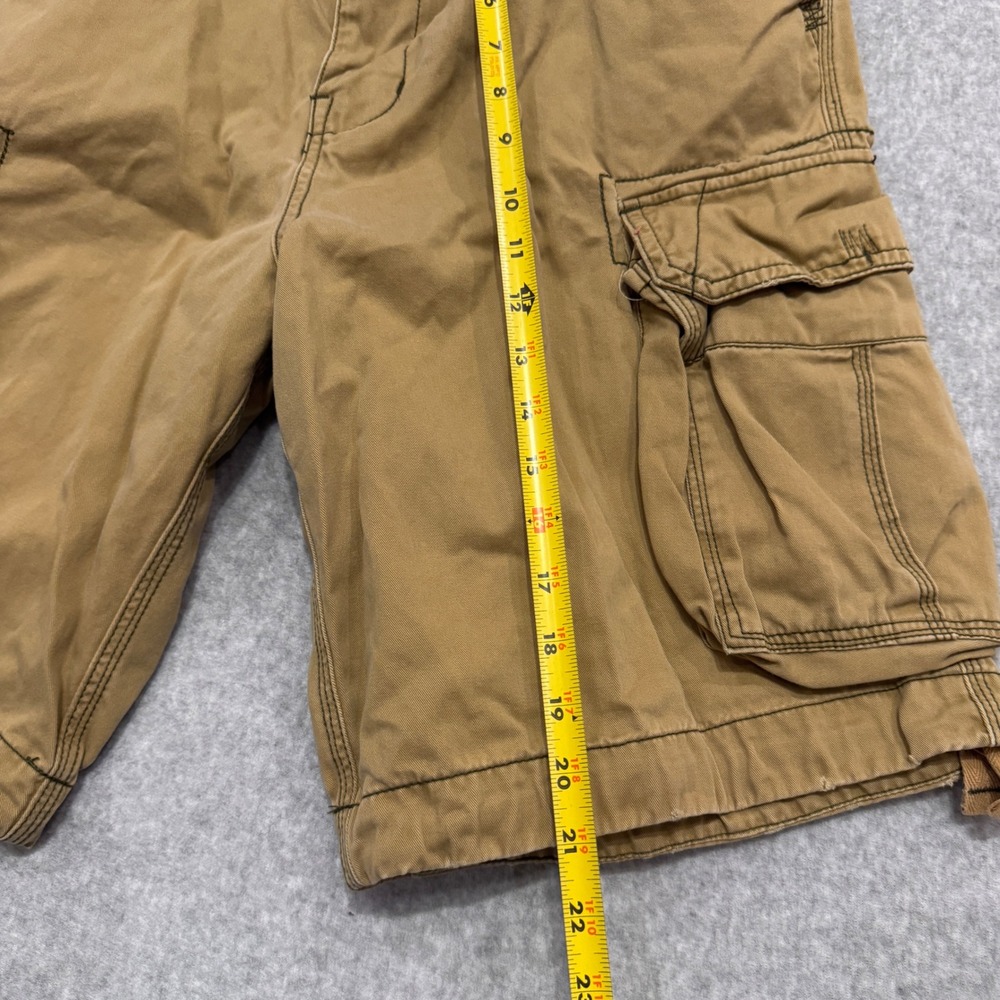 Chor Mens Cargo Shorts 32 Khaki Tan Cotton Twill Multi Pocket Utility Gorpcore - Picture 5 of 9